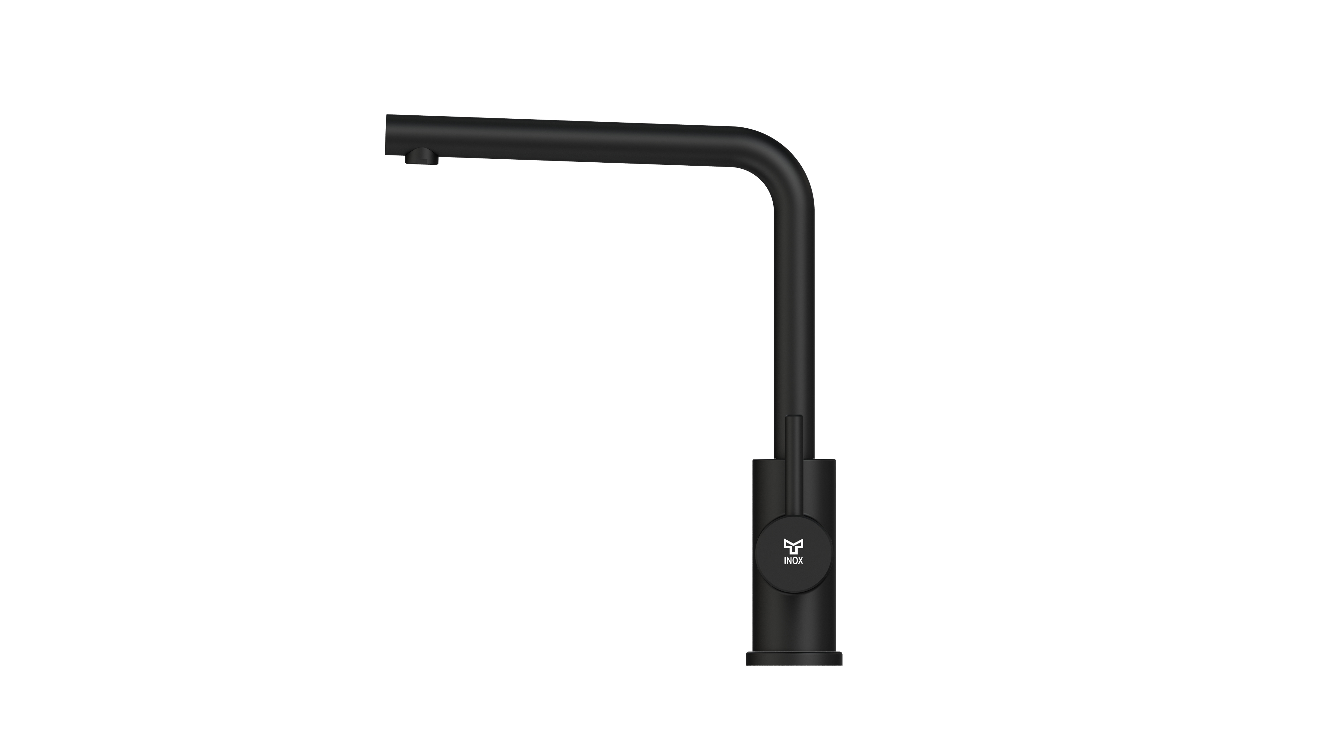 KITCHEN FAUCET INOX Q1 L-SPOUT DW, MATT BLACK