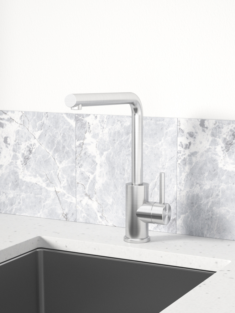 tammiholma Kitchen faucet inox q1 l-spout brushed