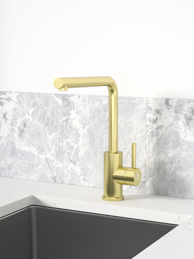 tammiholma Kitchen faucet inox q1 l-spout light gold