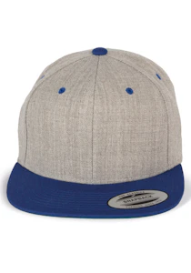 k-up Cap flat peak heather grey/royal blue
