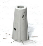 POLE FOUNDATION KBR KBR-7 BEDROCK
