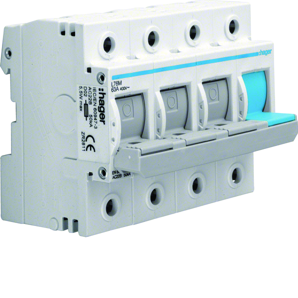 SIKR.SKILLEBRYTER 3+N 63A D02 4-pol 3+N