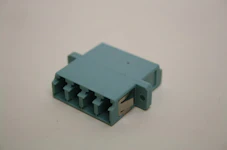 ADAPTER LC/LC OM3 QUAD ADAPTER, AQUA
