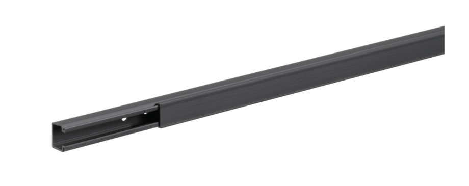 Minikanal 10x10mm svart m/tape, 2m