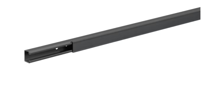 Minikanal 20x20mm svart m/tape, 2m