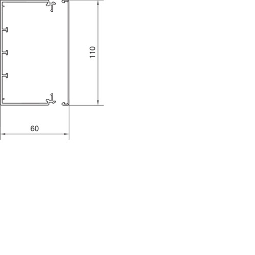 hager Installation trunk. tehalit lf60110 pvc 60x110x2000 black