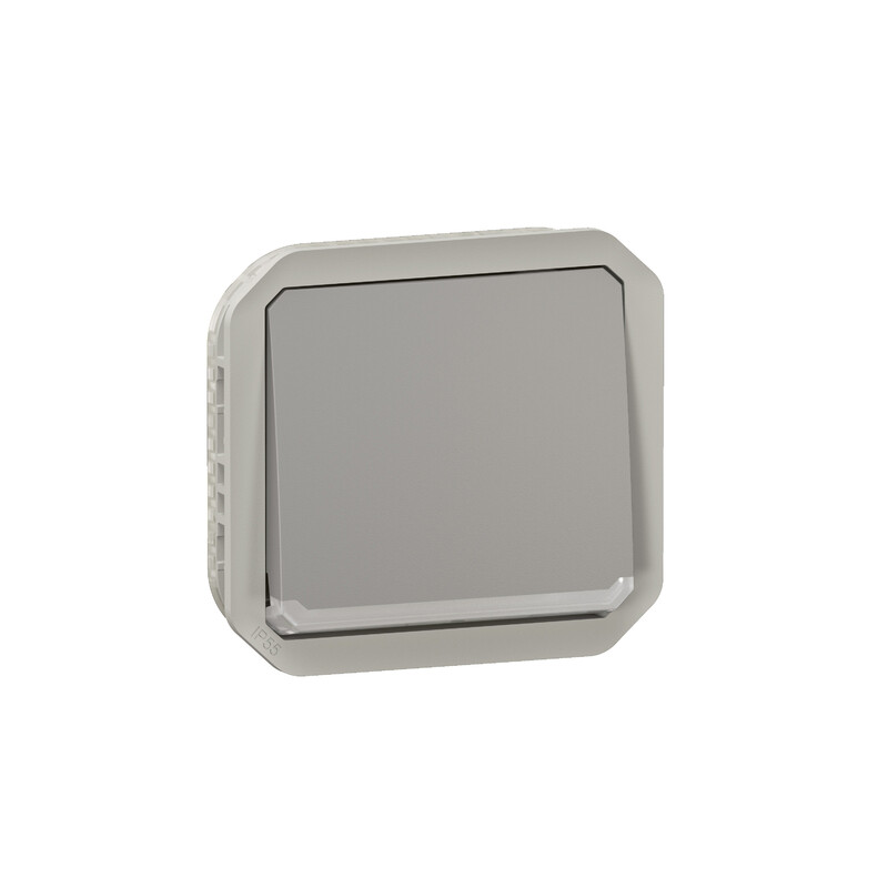 legrand Avbrytare plexo 1g-2w sw 10ax indic grey mech