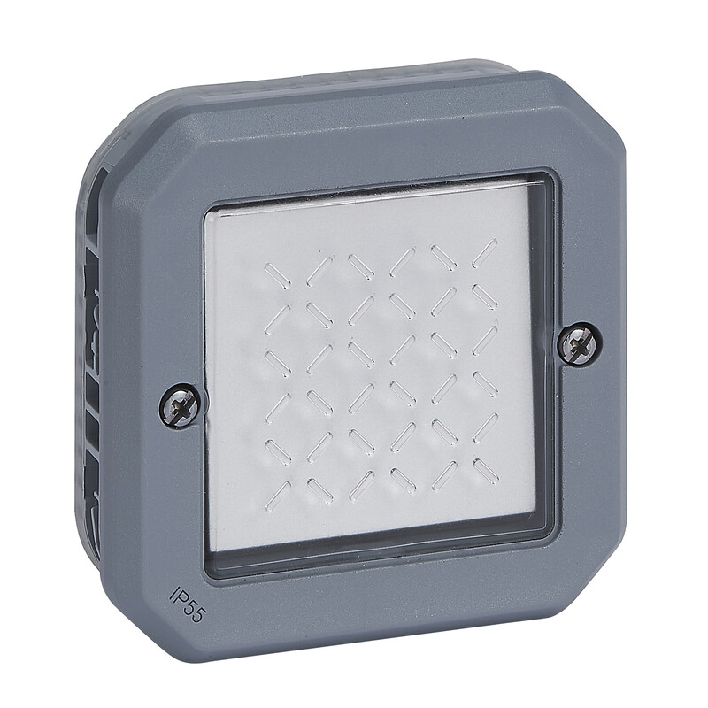 legrand Avbrytare plexo 1g-2w sw 16ax grey mech