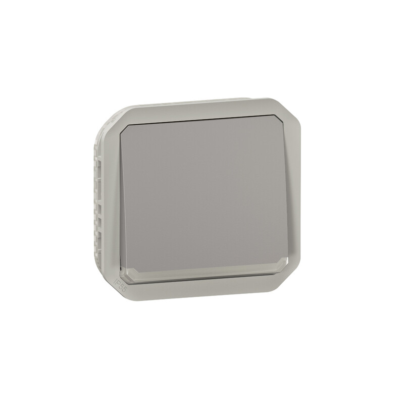 PUSH-BUTTON PLEXO PUSH CH-OVER LOC GREY MECH