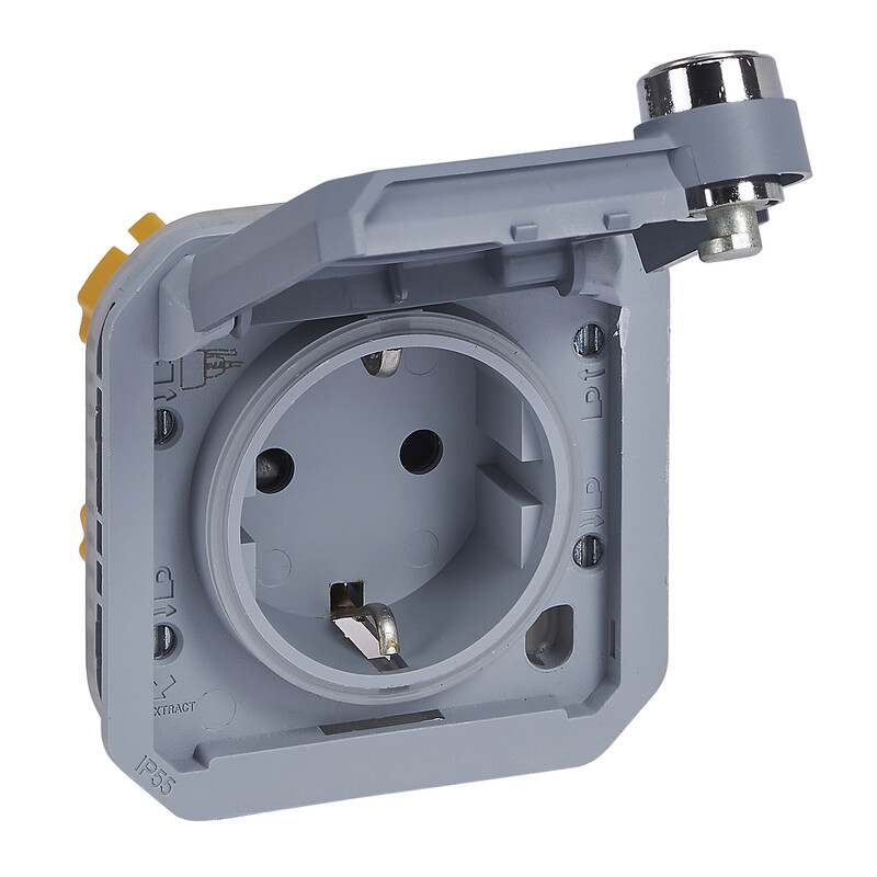 SOCKET-OUTLET PLEXO GERM SKT  KEY GREY MECH