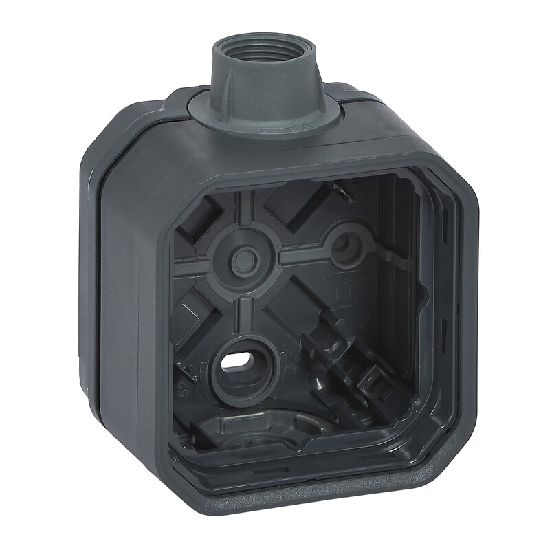 SURFACE MOUNT ENCLOS PLEXO 1G BOX CABLE GLAND 1E ISO20 AN