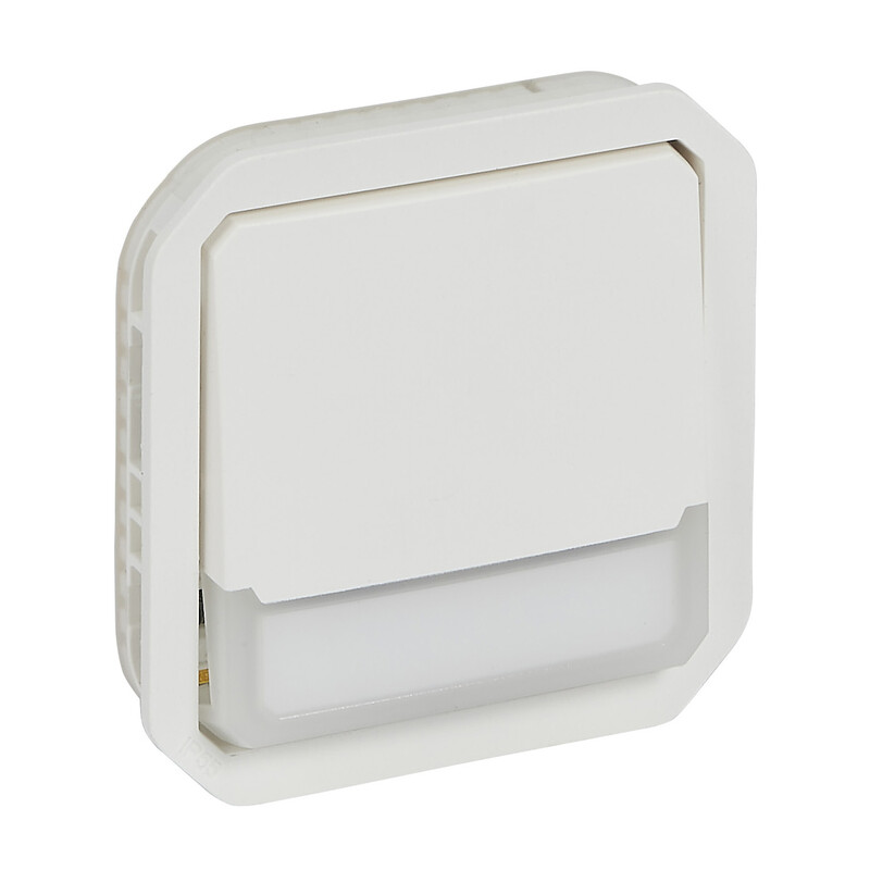 PUSH-BUTTON PLEXO PUSH CH-OVER L-H LOC WHI MECH