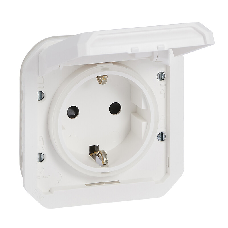 SOCKET-OUTLET PLEXO GERM SKT SCREW WHITE MECH