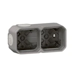 SURFACE MOUNT ENCLOS PLEXO 2G BOX HOR/VERT GREY