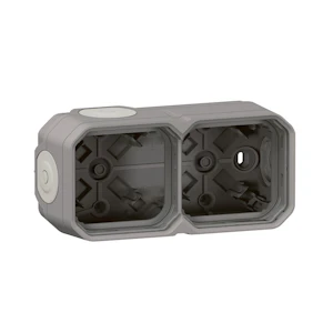 legrand Surface mount enclos plexo 2g box hor/vert grey