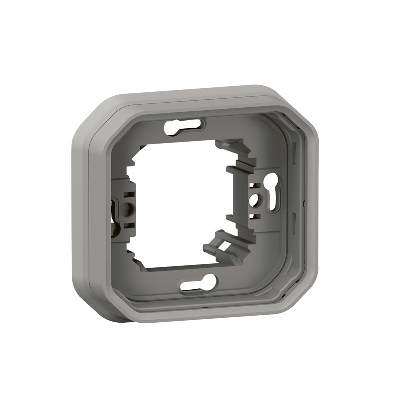 COVER PLATE PLEXO SUPPORT FRAME 1G GREY