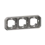 COVER PLATE PLEXO SUPPORT FRAME 3G H/V GREY