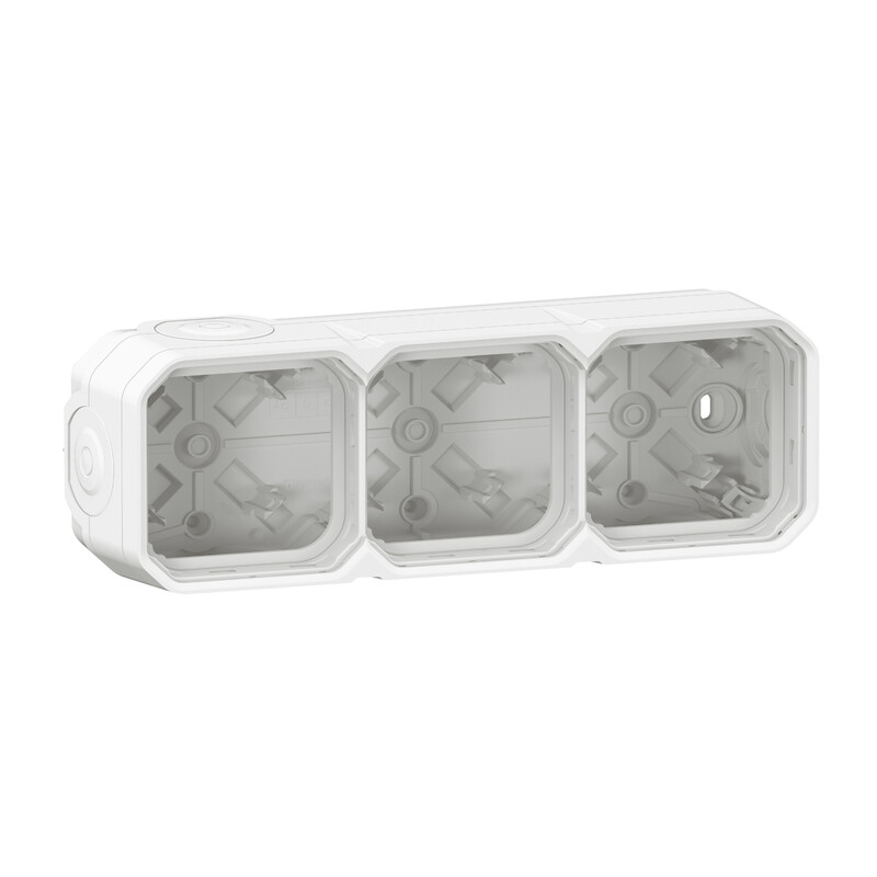SURFACE MOUNT ENCLOS PLEXO 3G BOX HOR/VERT WHITE