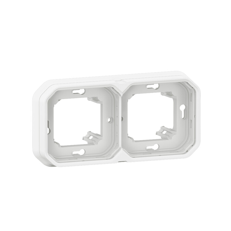 TÄCKBRICKA PLEXO SUPPORT FRAME 2G H/V WHITE