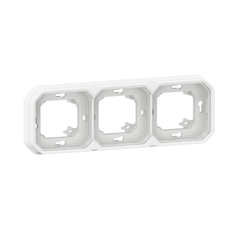 COVER PLATE PLEXO SUPPORT FRAME 3G H/V WHITE