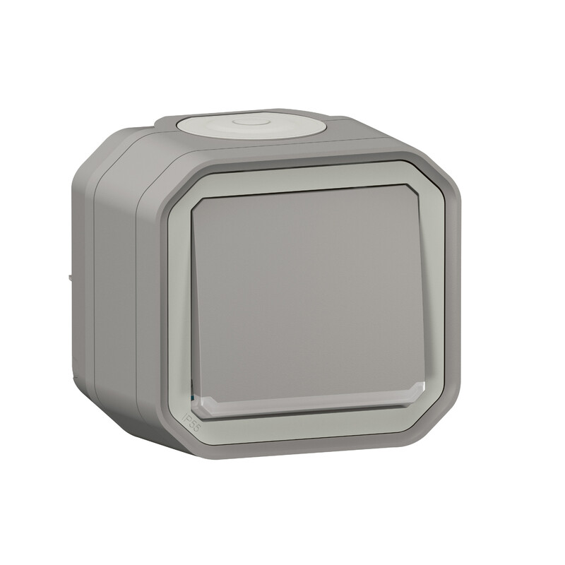 PUSH-BUTTON PLEXO PUSH BUTTON NO LOC GREY SURF