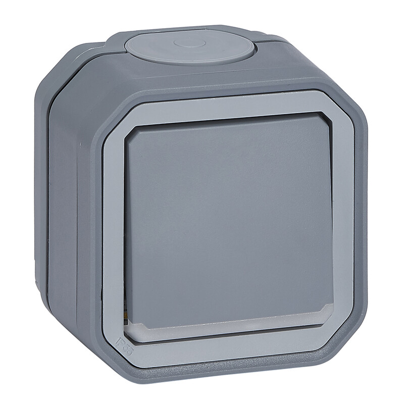 KYTKIN PLEXO 2 10A kontrolliv IP55 harmaa