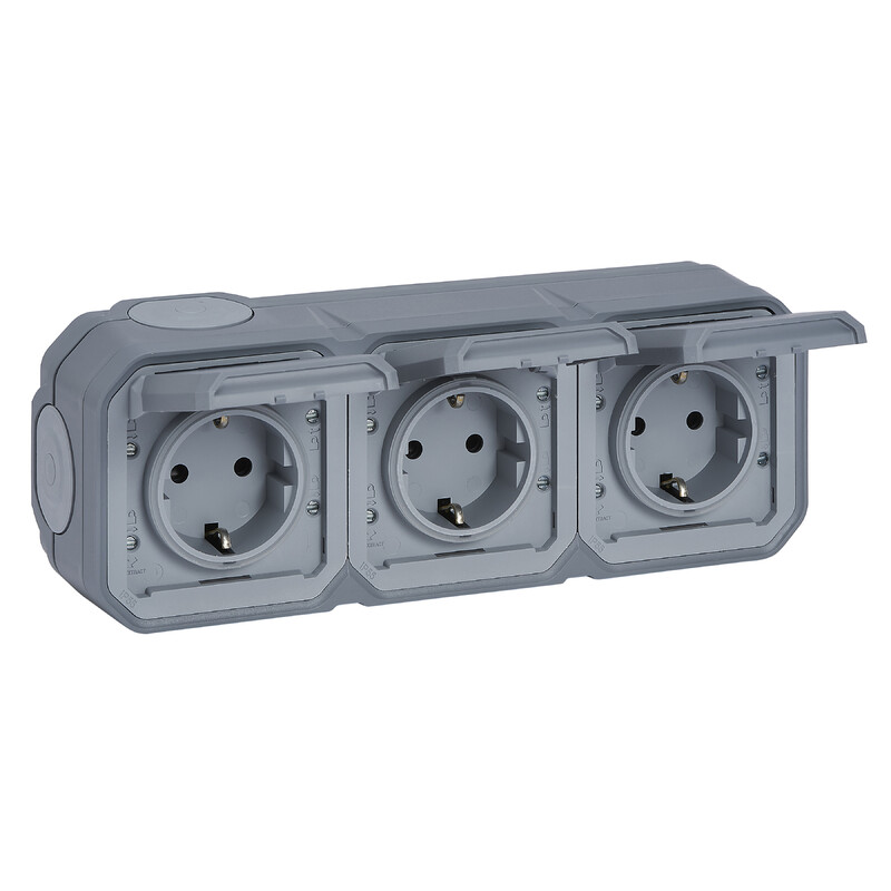 SOCKET OUTLET PLEXO 3G GERM SKT  HOR GREY SURF