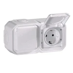 SOCKET OUTLET PLEXO 2G GERM SKT HOR WHITE SURF