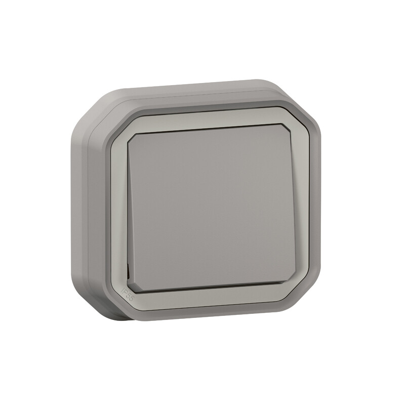 legrand Avbrytare plexo 1g-2w sw 10ax grey flush