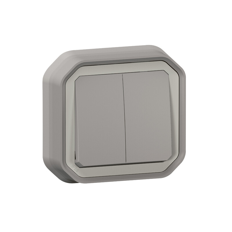 KYTKIN PLEXO 5 10A IP55 peitelevy up harmaa