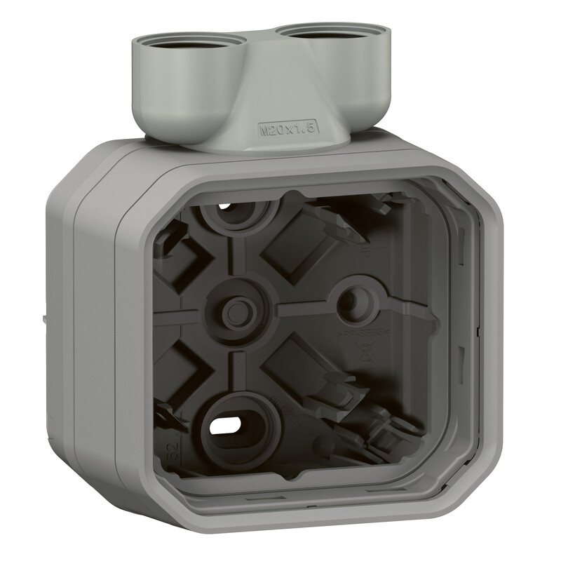 SURFACE MOUNT ENCLOS PLEXO 1G BOX CABLE GLAND 2E ISO20 GR