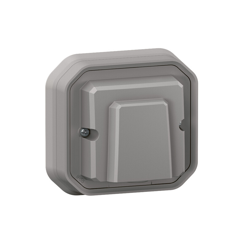 CENTRUMPLATTA PLEXO CABLE OUTLET W/TERM GREY FLUSH