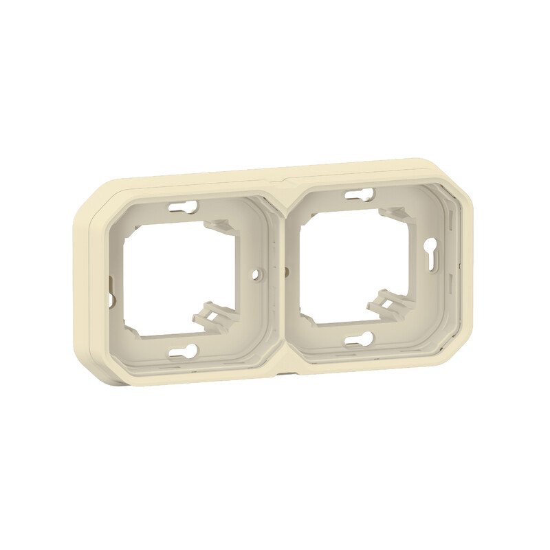 COVER PLATE PLEXO SUPPORT FRAME 2G H/V BEIGE