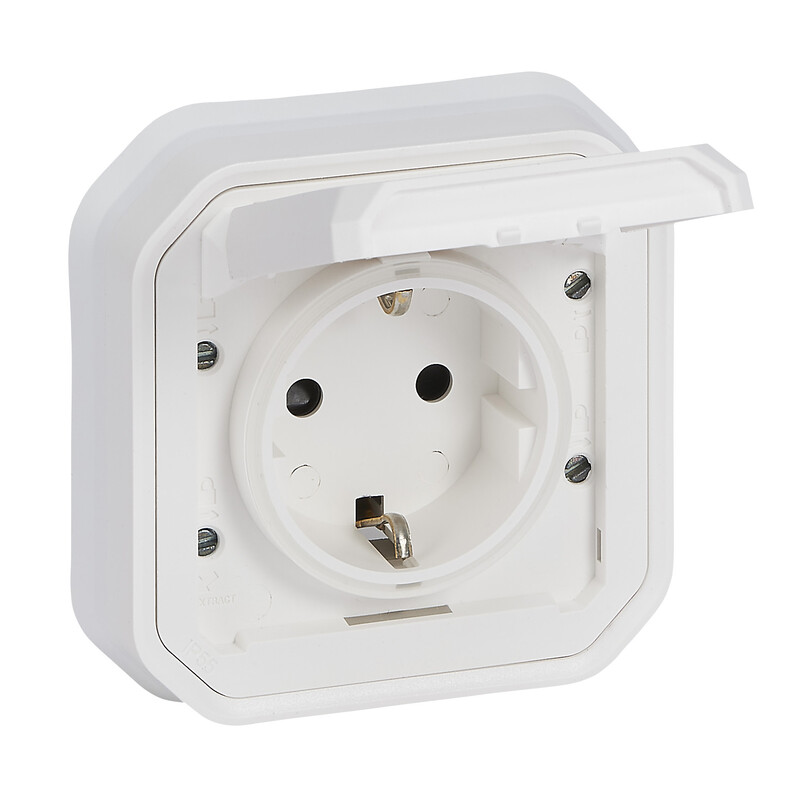 TRYCKKNAPP PLEXO GERM SKT SCREW WHITE FLUSH