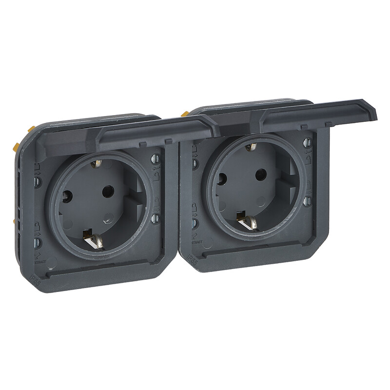 SOCKET-OUTLET PLEXO 2G GERM SKT HOR ANTH MECH