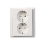 SOCKET OUTLET INTRO SOC. OUT. 2G. WITH FRAME,WHITE