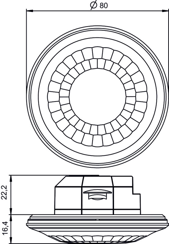 theben Presence detector knx luxa 103 s360-12 up