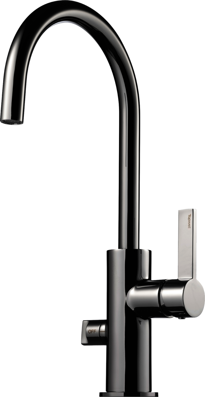 KITCHEN MIXER TAPWELL ARM184 BLACK CHROME DWC