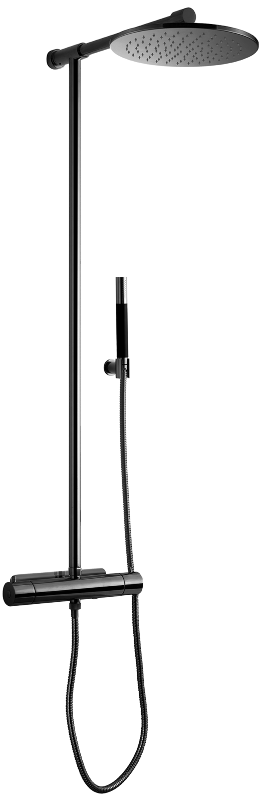 SHOWER SYSTEM TAPWELL TVM300 BLACK CHROME-CC150