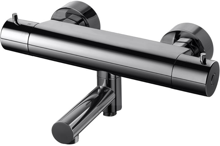 BATH AND SHOWER MXER TAPWELL EVM022 BLACK CHROME-CC150