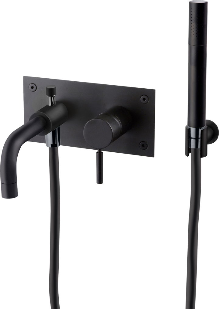 BUILT-IN-BATHTUB-FAUCE TAPWELL BOX026 MATTBLACK(TBOX2.0SMA)