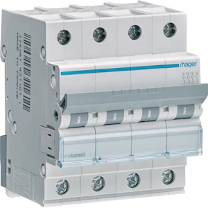 hager Mcb mcn406 4x6a c-curve 6ka