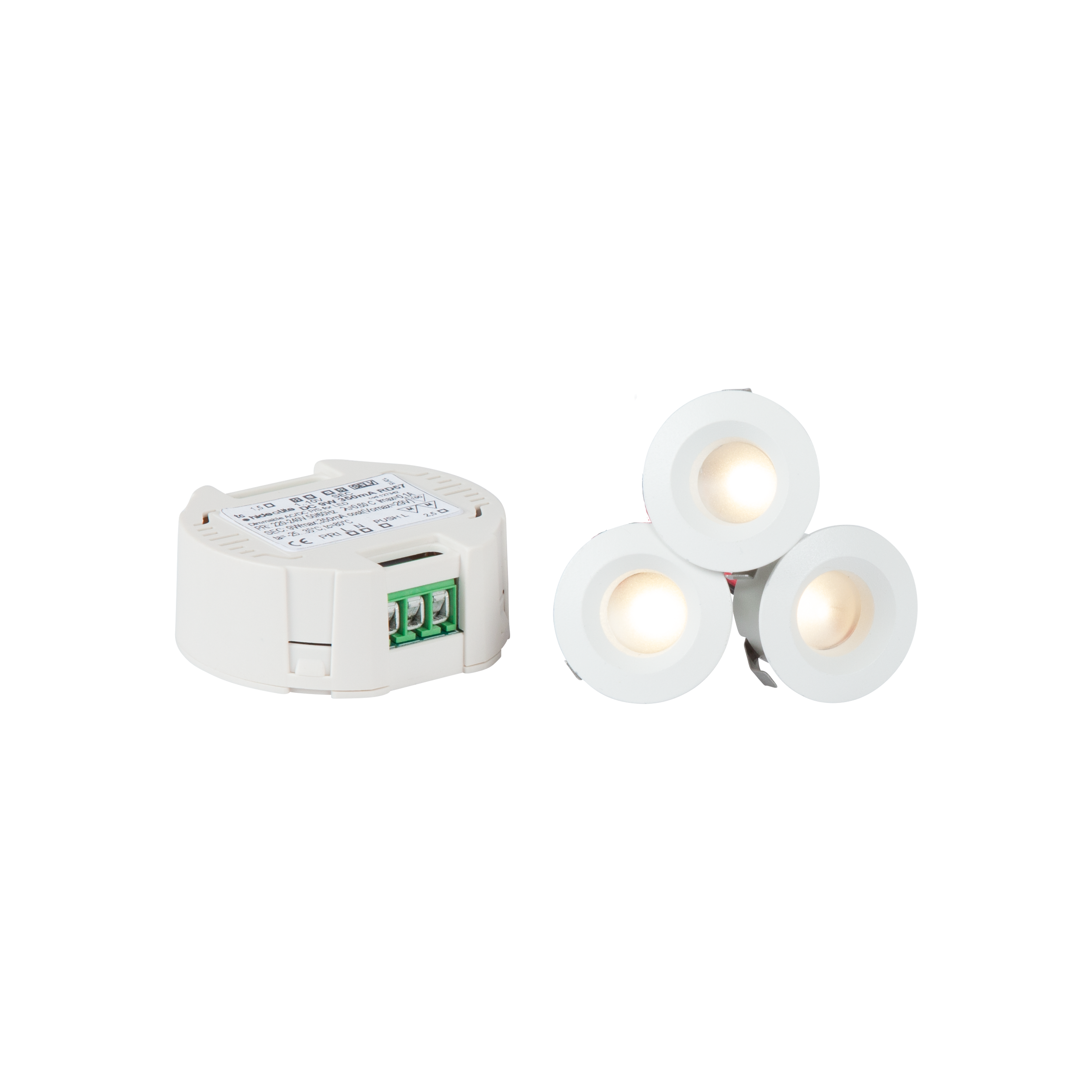 hide-a-lite Möbelarmatur core 45° kit valkoinen 2700k