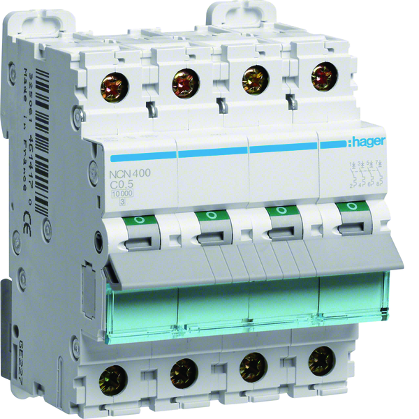 AUTOMATSIKR. 4X0,5A C-KAR 10KA NCN400 HAGER