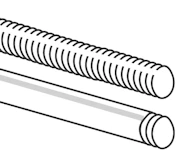 GJENGE STANG PG MKJ 500-17 M8-1M ØGLÆND SYSTEM