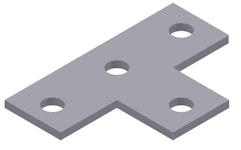FOUR HOLE M13 T-PLATE, HDG