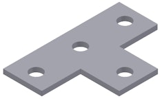 FOUR HOLE M13 T-PLATE, HDG