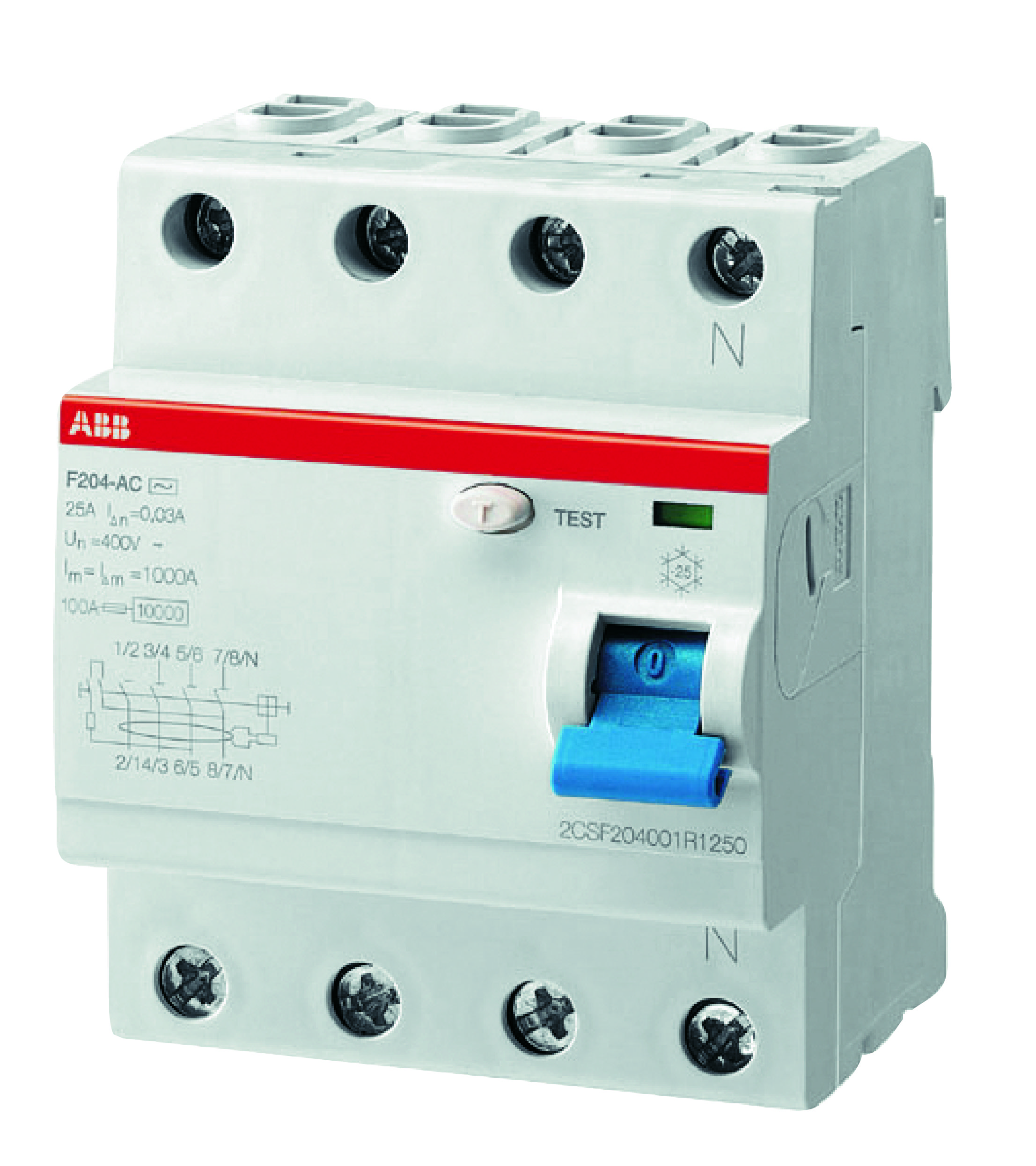 JORDFEILBRYTER F204A 63A/300mA 16-2/3Hz