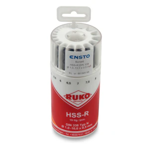 ruko Twist drill set ruko 1-10mm 19 stk hss din 338