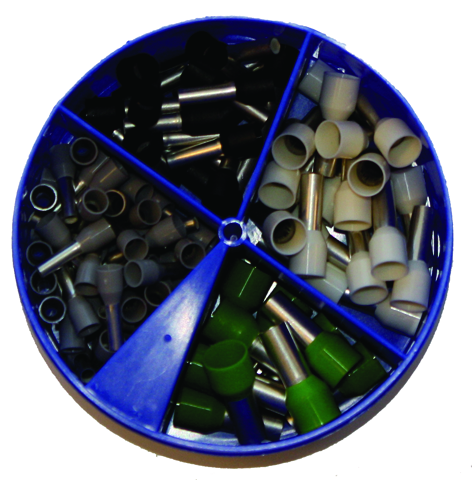 Endehylsesett ass 4-16mm² Isolerte assortert